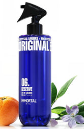 Immortal NYC Reserve 06 bottle front, refined grooming routine after shaving.