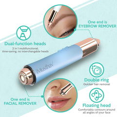 iMusthav 18k gold-plated blade close-up for gentle, accurate hair removal.