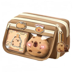 IN Chenthy Capybara pencil case with plush doll for cute storage on the go.