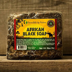 Incredible BY NATURE African Black Soap close-up showing textured surface for gentle cleansing.