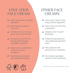 Indian Meadow Herbals Love Your Face Cream packaging highlights clean, organic ingredients