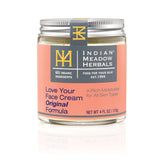 Indian Meadow Herbals Love Your Face Cream tube delivering daily hydration for healthy-looking skin