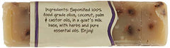 Indigo Wild Goat's Milk Soap Patchouli bar lather creates creamy foam for gentle cleansing.