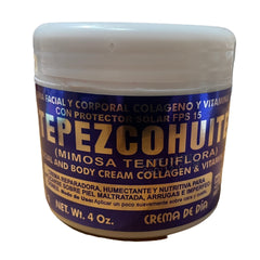 Indio Papago Tepezcohuite cream with SPF-15 ready for daily sun protection