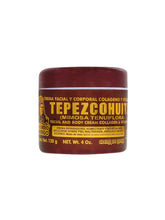 Indio Papago Tepezcohuite Night Cream jar closeup with rich smoothing texture.