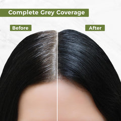 INDUS VALLEY gel hair color application on head — smooth gel for even color.