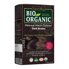 INDUS VALLEY Henna polvo oscuro para color natural del cabello