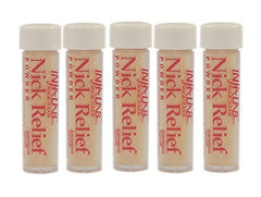 Infalab Nick Relief Styptic Powder bottle demonstrates fast stop-to-bleed for minor nicks and cuts