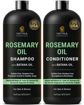 INFINA ESSENTIALS Rosemary Oil Shampoo bottle for a gentle, sulfate-free daily cleanse.