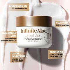 InfiniteAloe travel jar shows on-the-go hydration for busy days.