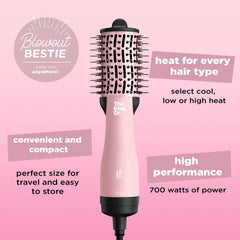 Infinitipro Knot Dr. oval dryer brush with 120 Flexalite bristles for smooth detangling