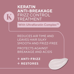 Infusion K frizz control silk proteins after-use hair closeup