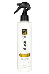 Infusium 23 Reparative Leave-In bottle demonstrating lightweight, fast-absorbing formula for damaged hair management.