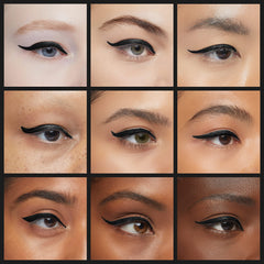 Inglot AMC Eyeliner Gel close-up highlights matte finish and sharp edge