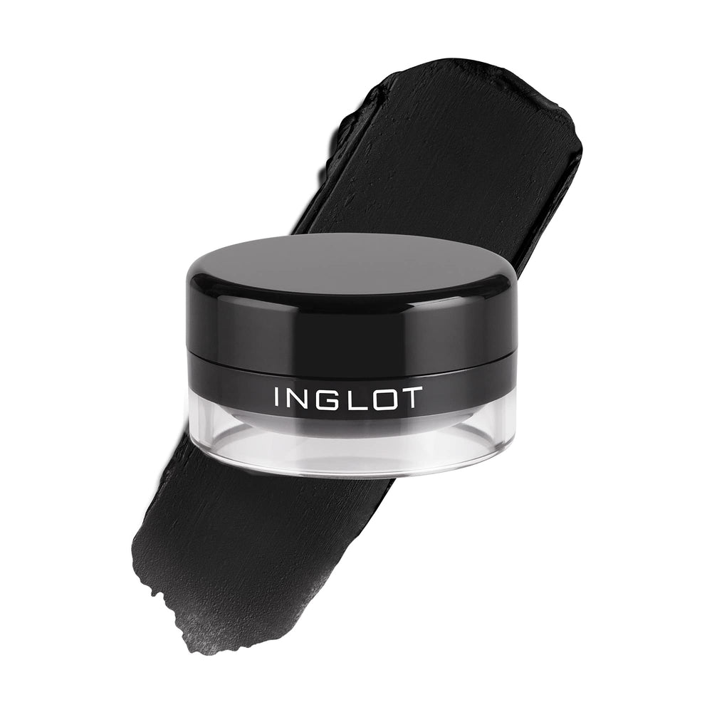 Inglot AMC Eyeliner Gel waterproof swatch shows bold color payoff for defined eyes
