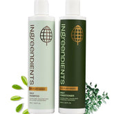 Ingreendients non-toxic vegan shampoo bottle shows color-safe formula for all hair types