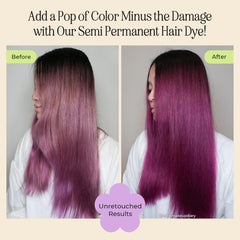 INH color-depositing conditioner pink application highlights conditioning and tint in one step.