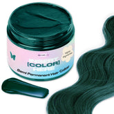 INH emerald-green color deposit in jar for vibrant temporary color results.