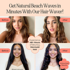 INH Hair Waver LED screen displays precise temperature control for styling.