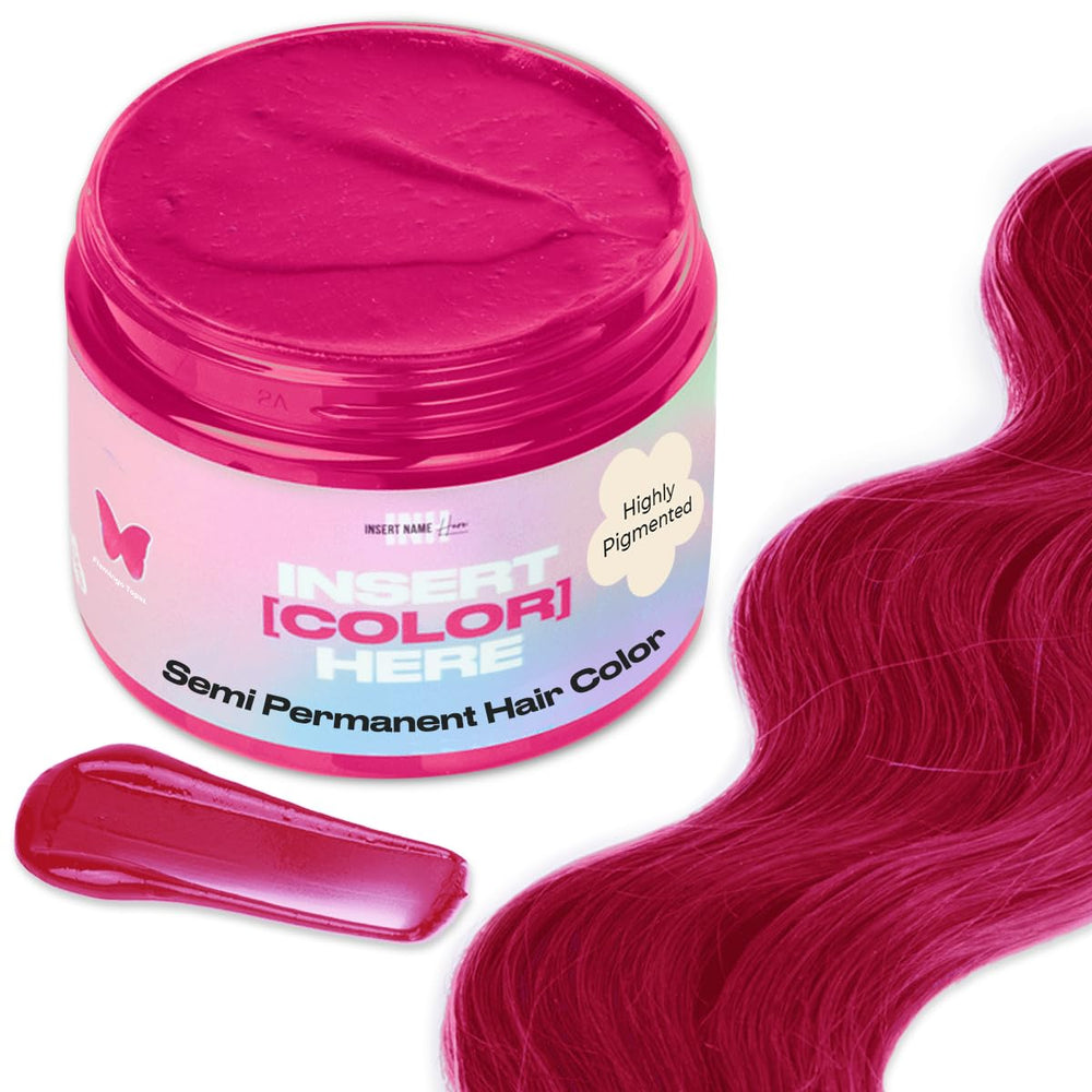 INH Flamingo Topaz jar ready to apply for vibrant pink strands.