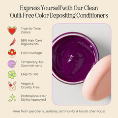 INH vegan, ammonia- and sulfate-free label signaling a gentle formula.