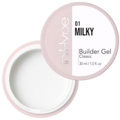 IN.HYPE milky-white builder gel for sculpting natural nails and extensions