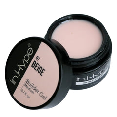 IN.HYPE UV/LED hard builder gel for nail extension sculpts durable nails with beige color