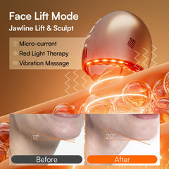 INIA micro-current and dual LED therapy panel for facial contouring