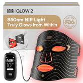 INIA red light mask face front for at-home skin rejuvenation and radiance.