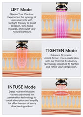 INIA red light therapy LED on the face for gentle treatment