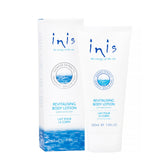Inis energy of the sea lotion bottle closeup with refreshing scent and hydration