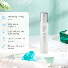 Inis energy of the sea frosted bottle with pebble finish evokes beachy, refreshing vibes.