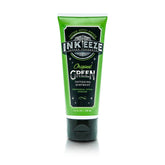 INK-EEZE Green Tattoo Ointment jar closeup showing lavender scent for aftercare.