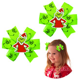 INLOLLY Griench hair clips front view add festive flair to holiday outfits