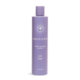INNERSENSE Bright Balance Purple Toning Hairbath bottle shows violet formula for brass neutralization and shine.