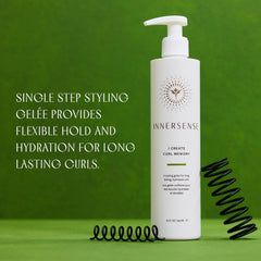 INNERSENSE Curl Memory Gel refill pouch label highlights clean, non-toxic beauty ethos.