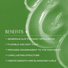 INNERSENSE Curl Memory Gel refill pouch demonstrates long-lasting curls and nourished strands.
