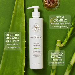 INNERSENSE Curl Memory Gel refill packaging close-up emphasizes sustainable, ethical sourcing.