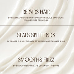 INNERSENSE Repair Hair Mask ingredients closeup featuring moringa protein and vitamin C benefits