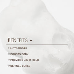 Innersense I Create Lift Foam application on damp hair shaping waves with light hold