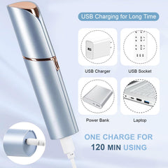 INNOBEAUT upper lip and chin trimmer provides painless grooming with fine hairs.
