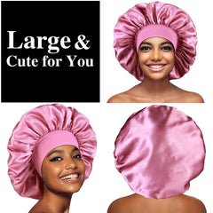 Inprog satin bonnet skin-friendly fabric reduces friction while you toss and turn.