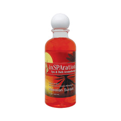 InSPAration Hawaiian Sunset bottle-pour highlights a foam-free spa aroma boost.