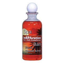 InSPAration Rain Aromatherapy soak scene enhances spa ambience during a relaxing hot tub session