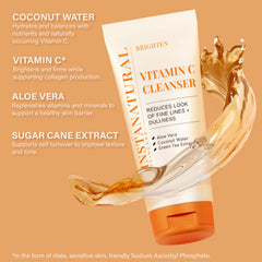 InstaNatural Vitamin C Cleanser coconut-water ingredient spotlight boosts hydration
