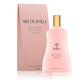 Instituto Español Aire de Sevilla Rosè bottle closeup highlights a refined floral fragrance perfect for daily wear.