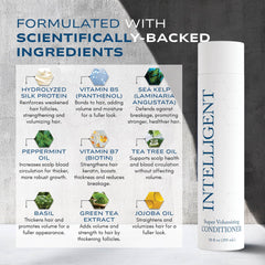 Argan oil and biotin ingredients highlight Intelligent conditioner formulation.