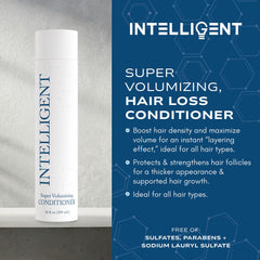 Hands massage Intelligent conditioner into hair for detangling and nourishment.