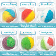 INTEYE bath bombs fizz and color in water for a sensory bath experience.
