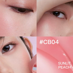INTO YOU Cream Blush Air Cushion mesh layer closeup highlights breathable color delivery.